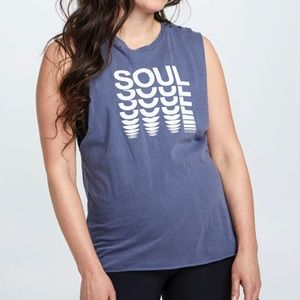 NWT SoulCycle Distressed Muscle Tank
